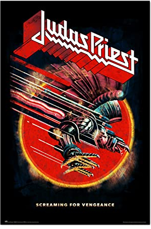 Heavy Metal Poster - Judas Priest Painkiller - Deko Wohnzimmer oder Deko Schlafzimmer - Deko Wohnzimmer - Größe : 61 x 91 - Offizielle Lizenz