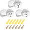 sourcing map Mirror Clips, 6Pcs Mirror Floating Glass Clips for 3-5mm Thick, Bathroom Mirror Clips for Frameless Mirror, Mirrors Bracket Holder Walls Fixed Fitting (27mm Silver)