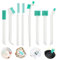 TIESOME 8Pcs Small Crevice Cleaning Brush for Toilet Corner Tiny Window Door Track Groove Gap Cleaning Scrub Brush Set with Long Handle Detail Cleansing Brushes Groove Brush Set