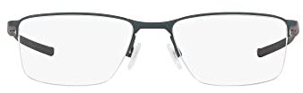 Oakley Herren Ox3218 Socket 5,5 verschreibungspflichtige Brillenrahmen, Dunkles mattes Silber/Blaues Farbwechsel/Demo-Linse, 54 mm