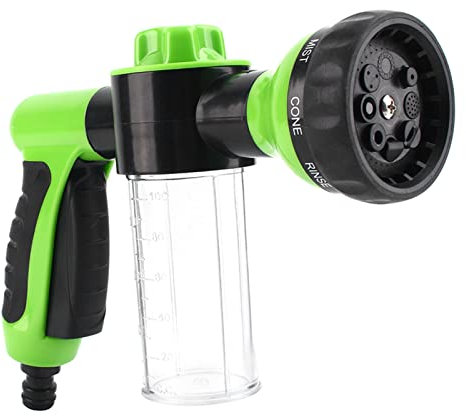 Boquilla De Manguera De Jardín, Rociador De Agua De Espuma, Dispensador De Rociador De Manguera De Espuma De Automóvil 8 Patrones De Riego Herramienta De Limpieza De Lavado Para Regar Plantas Patio De