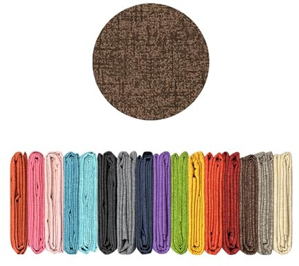 Il Gruppone Passione Casa Telo Arredo Tinta Unita in Cotone Panama Grandfoulard Copridivano Copriletto Sofà Made in Italy - Marrone - 2 Posti 280x240