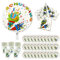Oblique Unique® Schuleinführung Schulanfang Einschulung Deko Set - Folienballon “Schulkind” + 40 Servietten + Pappteller + Pappbecher (Bunt - Set mit 30x Pappteller + 30x Pappbecher)