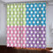 TFLABS Fenster Vorhang Schlaufen-Vorhang 2 Stück x 140 B x 245cm H Farben & Punkte Dekorative Gardine Schlaufenschal Fenster-Schal