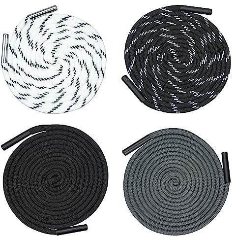 4 Pcs Replacement Drawstring Cord, 140 cm Universal Cotton Drawstrings with Metal Lock Ends for Sweatpants Hoodies Jackets Sweatshirt Sports Trousers Bag