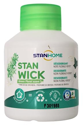 STANHOME Stan wick Ambientador atrapaolor, Aromatiza y refresca el Hogar - Fragancias: Limón, Oceáno, Floral, Montaña (Floral Verde)