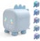 yotutun Kinder Lichtwecker, Dinosaurier Kinderwecker Digitaluhr mit Nachtlicht/Timer Snooze -Funktion/2 Alarms/6 Klingeltöne/einstellbare (Blau)