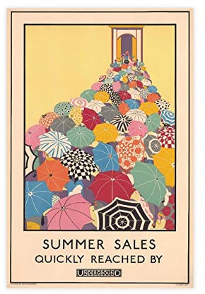 THEGIS London Underground Summer Sales Vintage Leinwand Poster Schlafzimmer Dekor Sport Landschaft Büro Zimmer Dekor Geschenk ungerahmt 30 x 45 cm