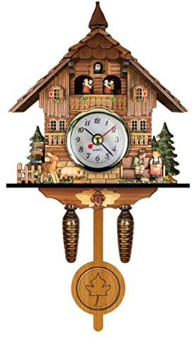 Topiky Vintage Wanduhr, Kuckucksuhr, Retro Holz Kuckuck Vogelhaus Wanduhr, Heimdekoration, Hängende Kuckucksuhr, Automatische Schaukel, Glocke, Pendel, Heimdekoration, Skandinavischer
