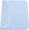 Alfombra de Ducha 48 x 48 cm Alfombra de Ducha Cuadrada Antideslizante Alfombra de baño Antideslizante Colgadores y Orificios de Drenaje Azul Claro