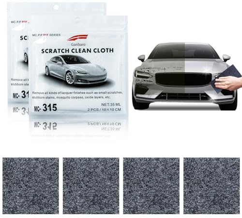 Miioto Paño Nano Sparkle, 4 Piezas Magic Cloth Para Reparar Rayones de Pintura y Manchas de Agua en Coche