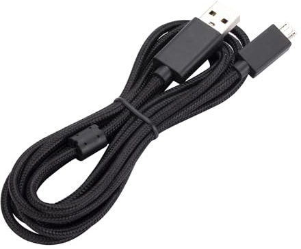Alphatec G633 USB-Ersatz-Ladekabel, Kompatibel Mit Logitech G633s Gaming-Headsets, Ersatz-Aux-Kabel, 2 Meter, Schwarz