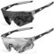 SPEEDHYUN Polarisierte Fahrradsonnenbrille UV400 Schutz Radsport-Brillen Herren Damen Mountainbiken Bergsteigen Sportbrille 2er Set