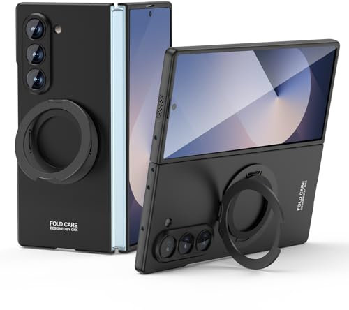 Olycism Z Fold 6 Hülle für Samsung Galaxy Z Fold 6 5G Robuste Schutzhülle für Handys Ultradünne, vollständig abdeckende, magnetische Fingerringschnalle, fühlt Sich hautfreundlich an, sturzsicher