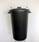 Neat. 90L Large Plastic Bins, Heavy Duty Kitchen Bin with Metal Handle, Dustbin with Lid for Easy Refusal, Indoor Outdoor Rubbish, Waste or Storage, Black-3Pack