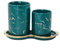 Pot à Ustensiles Porte-ustensiles de cuisine à motif marbre for comptoir, organisateur d'ustensiles en céramique avec 2 compartiments, cuillère, baguettes, fourchette, égouttoir, pot à ustensiles Port