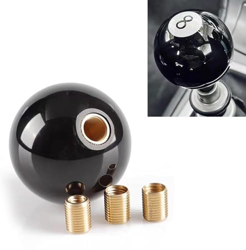 Prywog Schaltknauf Schaltknauf Schaltkugel Schaltknauf 8 Kugel Schaltknauf Auto Modifikation Zubehör Universal für die meisten Autos (Schwarz #1PC)