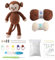 Jodimitty Häkelset Tiere Häkeln für Anfänger Erwachsene Affe All-in-One Häckeltierchen Set DIY Puppe Tierstil Crochet Set mit Anleitung, Häkelzubehör DIY Bastelgeschenke