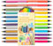 Papierdrachen 12 Bicolor Buntstifte – 24 satte Farben – Set - Holz – dreieckig – bruchsicher – Schule - Kindergarten – Malen – Kinder - metallic-neon