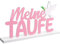 BETESSIN Tischdeko Taufe Mädchen Rosa - Meine Taufe Holzschriftzug mit Basis - Taufe Deko Holz - Tischdekoration zur Taufe für Mädchen und Jungen