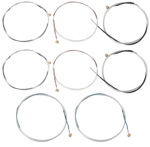 eMagTech Set completo di 2 corde per violino (E-A-D-G) con estremità a sfera nichelata per violini 4/4, 3/4, 1/2, 1/4, anima in acciaio