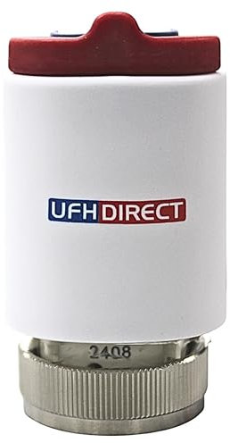 Water Underfloor Heating Actuator Salus - 230v - Quiet & Energy-Efficient Thermal Valve Manifold Valve Actuator - Universal M30 x 1.5mm Screw Thread Compatible with Salus, Heatmiser and Most Others