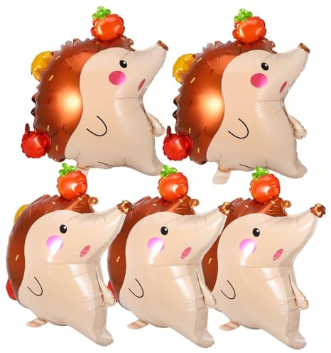 Supvox 5 Stück Igelballon Dschungel Schlagballon Karikatur Party-layout-igel-ballon Bezaubernder Folienballon Dekorativer Partyballon Colorful Aluminiumfolie