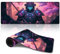 Large Mouse Pad Japanese Ninja Washable Mouse Mat (30x80x0.3cm) Keyboard Desk Mat with Non-Slip Base and Stitched Edge for Office/Gaming