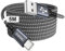 Câble USB C Long [5M] Câble USB C Charge Rapide 3.1A Chargeur C Charge Rapide Nylon Tressé Connecteur Synchro pour Galaxy S21,S20,S10,S,A21,A51,Huawei P40 P30 P20, Redmi,Smartphone
