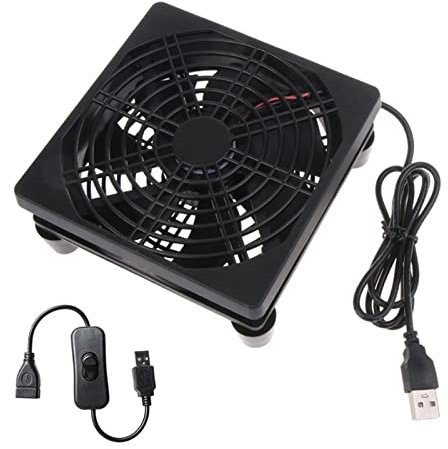 Hattba 5V USB Powered 120mm Case Fan 1400PRM Gaming PC Fan 1 Velocità Portatile di Raffreddamento Adatto Per Tablet Ricevitore Router USB Raffreddamento