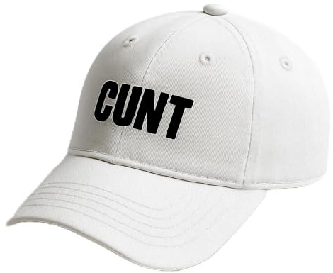 Unhöfliche Neuheit – Schimpfwort weiße Baseballkappe – humorvolles Offensivthema – CUNT Cap