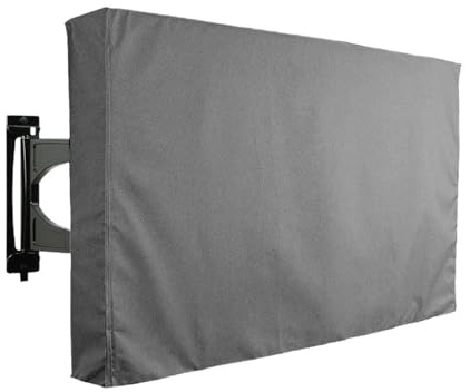 Housse de protection extérieure en microfibre for téléviseur, résistante à la poussière et l'eau, assurant une optimale l'écran. disponible quatre saisons télévision de protection(Gray,40-42inch)