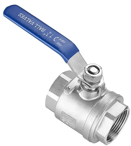 2-Zoll-Kugelhahn mit zweiteiligem Gewinde – Edelstahl 304, 1000 WOG, mit Griff, isoliert, for Wasser, Öl und Gas(1Inch)