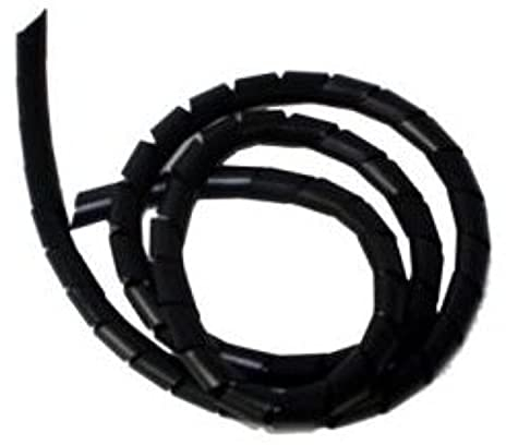 Cable-Core Kabelbinder - Spiralkabel, Schwarz, 12mm bis 40mm, 2m x 25m, Wandstärke 1,5 mm