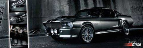 Mustang - Easton GT500 - Türposter XXL-Poster Foto Auto Cars - Grösse 158x53 cm + 1 Packung tesa Powerstrips® - Inhalt 20 Stück