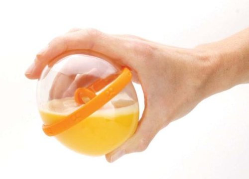 Joie Egg Shaker in Transparent/Orange, 20 x 20 x 10 cm