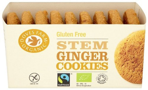 12 Pack of Gluten Free Doves Farm Stem Ginger Cookies 150 g