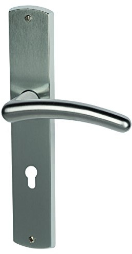 Alpertec Türbeschlag Isabella - LS Messing poliert/Messing satiniert für Wohnungseingangstüren PZ, 32987913