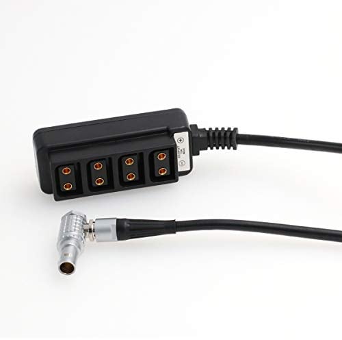 Eonvic Rechtwinkliger Stecker auf 4-Port Hub Adapter Splitter Netzteil Kabel für ARRI Alexa