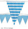 Wimpel Girlande Wimpelgirlande Bayern blau/weiss Karos Rauten Länge ca. 10 Meter