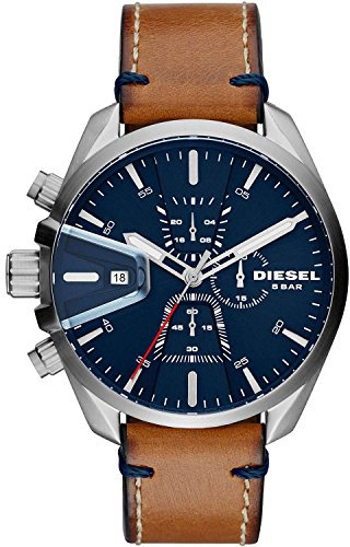 Diesel Homme Chronographe Quartz Montre avec Bracelet en Cuir DZ4470