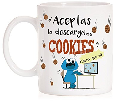 MardeTé Taza ¿Aceptas la Descarga de Cookies? Claro Que si. Taza Regalo para informaticos