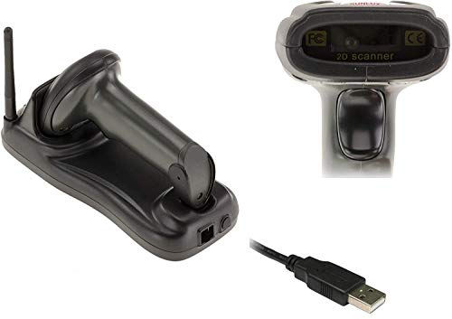 KALEA-INFORMATIQUE Douchette Scanner Lecteur de Codes à Barres EAN et Codes 2D QR Codes sans Fil pour Scan sur Papier ou écran. Capteur CMOS, PORTEE 300M, Rechargeable.