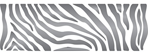 Zebra-Streifen-Schablone – 35,5 x 11,5 cm (M) – wiederverwendbare afrikanische Tier-Bordüre-Schablonen zum Malen.