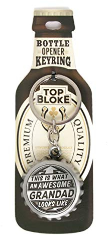 Top Bloke Bottle Top Design Key Ring Bottle Opener - Personalised to The Title ofGrandad