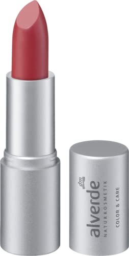 alverde NATURKOSMETIK Lippenstift Color & Care, 4,6 g (Cherry 08)