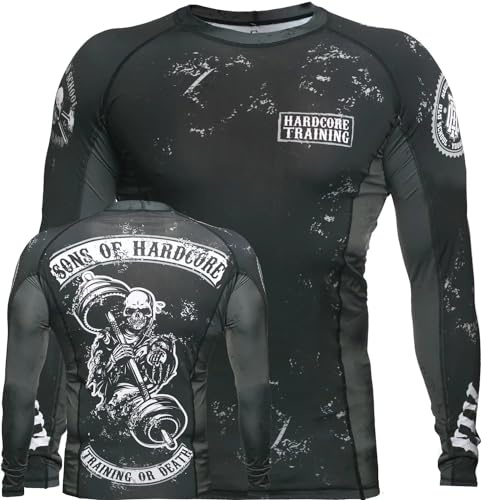 Hardcore Training Sons of Hardcore Rashguard Herren BJJ MMA Langarm Shirt No Gi