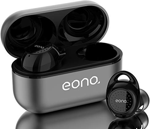 Eono Kabellose-Bluetooth-Kopfhörer-Eonobuds3-drahtlose Sport-Kopfhörer-In-Ear Ohrhörer mit Ohrhaken,klarem Klang,IPX7 wasserdicht,Touch-Bedienung,USB-C-Ladung(grau)