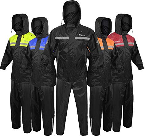 ALPHA CYCLE GEAR Rain Suit - Lightweight Waterproof Rain Gear for Men & Women, Adjustable Protective Rain Jacket and Trouser Suitable for All Sports & Outdoor Activities, Wind Resistant | (Small)
