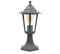 Wegeleuchte Glas Aluminium Anthrazit IP44 Terrasse Weg 40 cm klein E27 Laterne nostalgisch Rustikale Sockelleuchte Außen PARIS